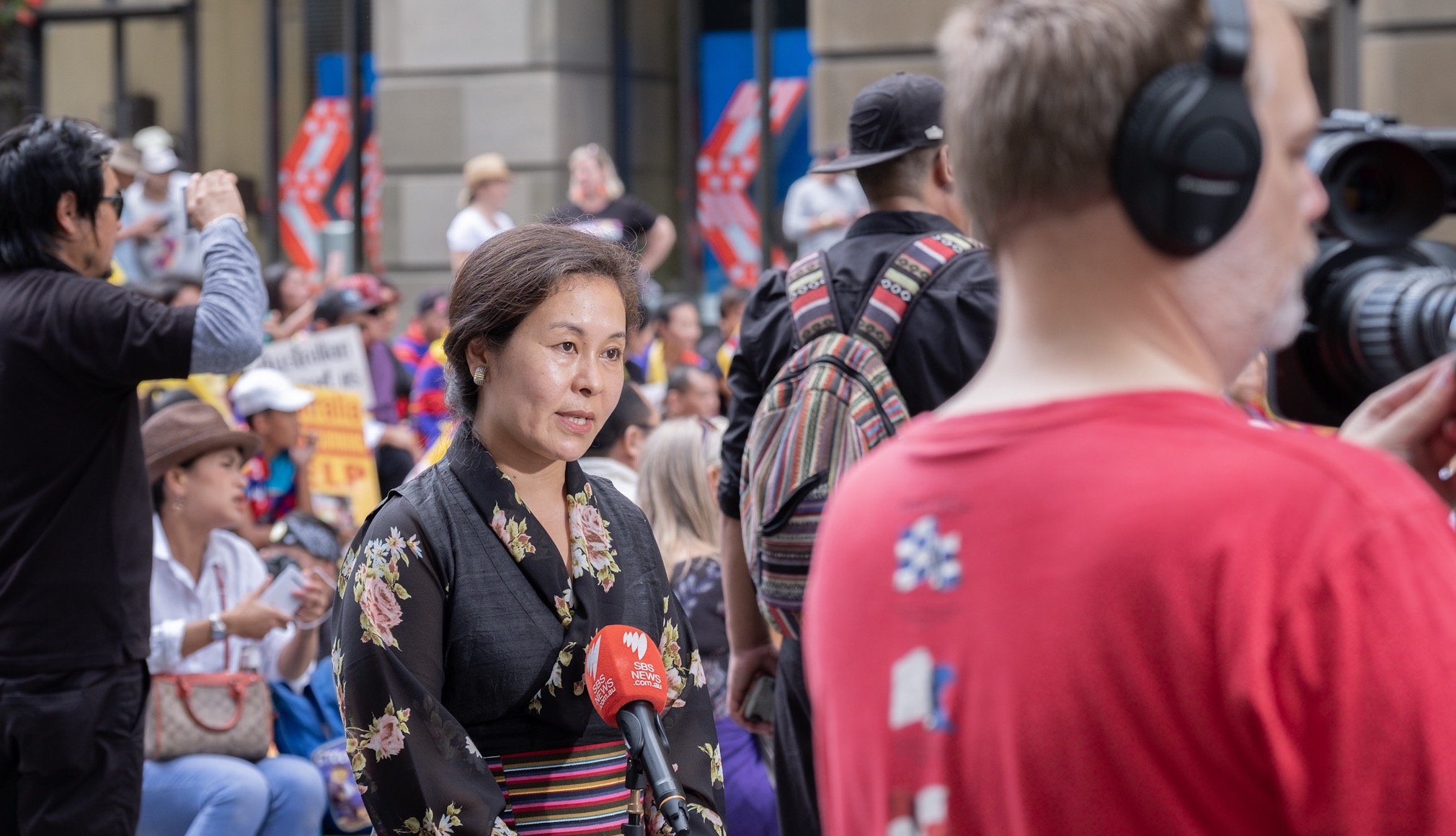 ATC Executive Officer Kyinzom Dhongdue at Sydney rally